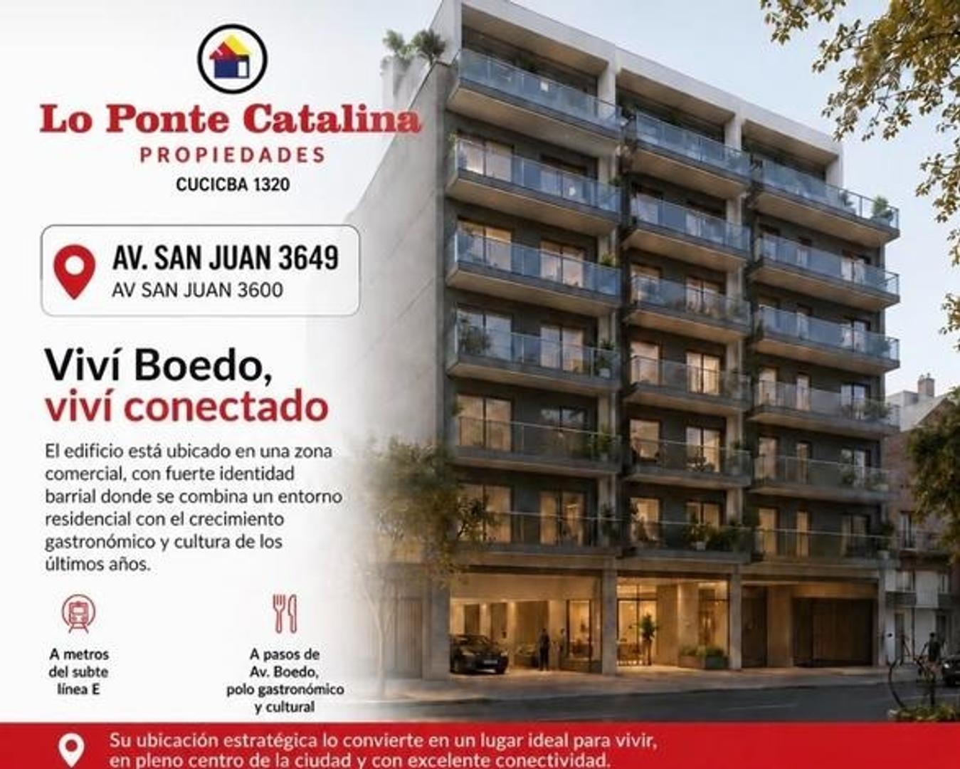 Emprendimiento- departamento de 1 ambiente en VENTA-Zona Boedo-